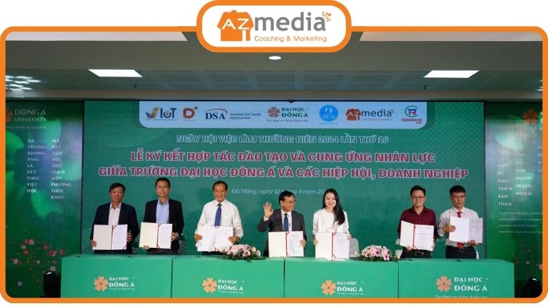 Lễ ký kết hợp tác chiến lược giữa Đại học Đông Á và AZ Media